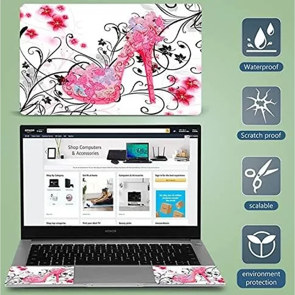 ALAYRA Butterflies High Heel 11.6 13 13.3 14 15 15.4 15.6 Inch Netbook Laptop Skin Sticker Reusable Protector Cover Case YNEK-124 01 - Image 3