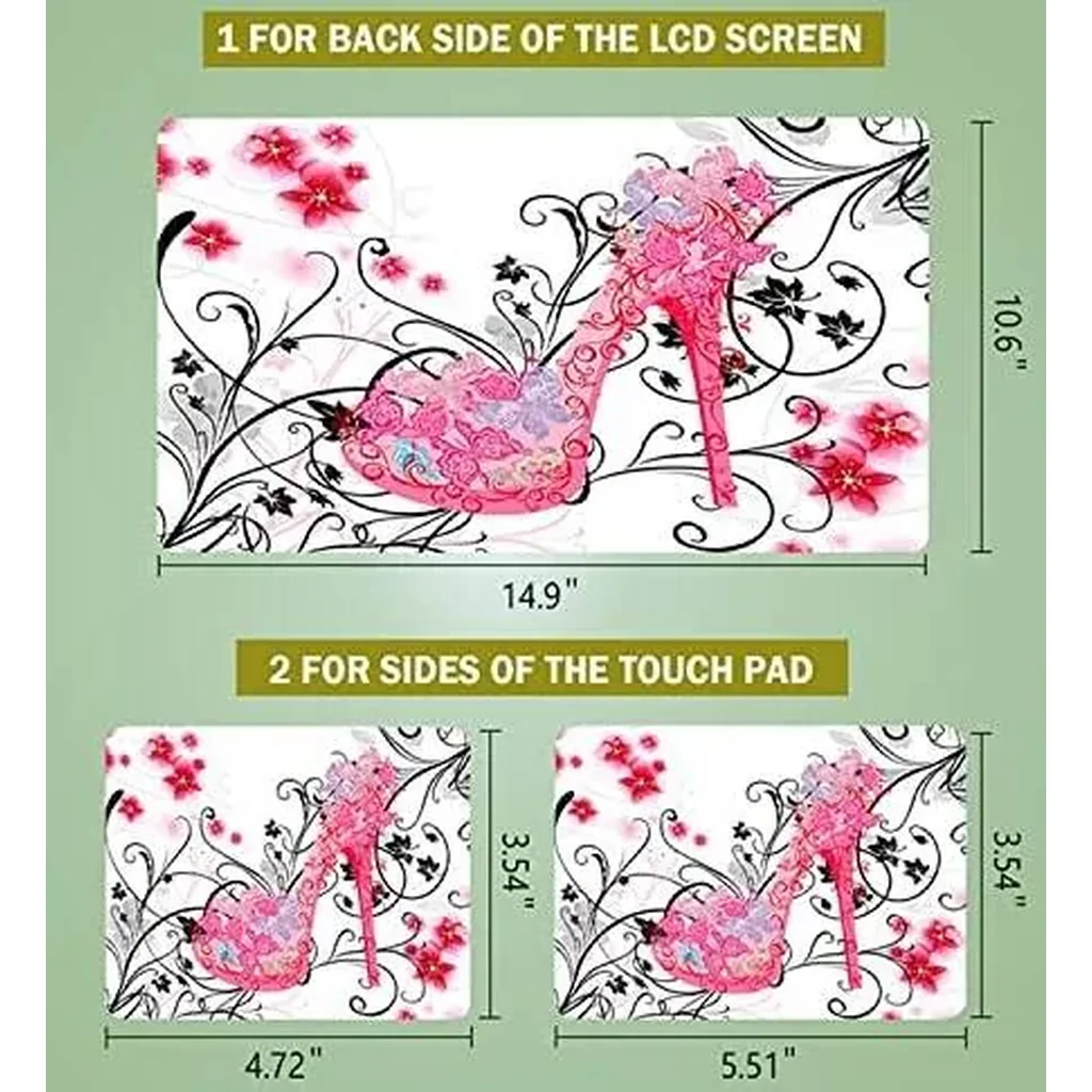 ALAYRA Butterflies High Heel 11.6 13 13.3 14 15 15.4 15.6 Inch Netbook Laptop Skin Sticker Reusable Protector Cover Case YNEK-124 01 - Image 4