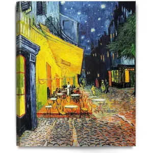 ALAYRA Cafe Terrace At Night, Vincent Van Gogh Art Reproduction. Giclee Canvas Prints Wall Art for Home Decor 30x24 01