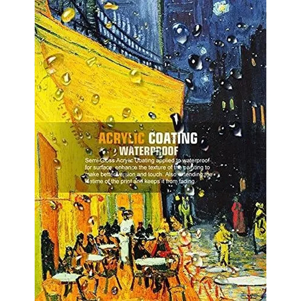 ALAYRA Cafe Terrace At Night, Vincent Van Gogh Art Reproduction. Giclee Canvas Prints Wall Art for Home Decor 30x24 01 - Image 5