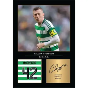 ALAYRA Callum McGregor Signed A4 Printed Photo Picture Display Gift For Glasgow Celtic Fans Digitally Reproduced Signature Unframed 01
