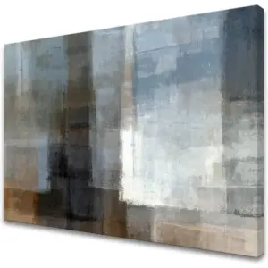 ALAYRA Canvas Prints Abstract Wall Art Print Paintings Grey and Brown Home Decor Stretched and Framed Ready to Hang for Living Room Bedroom and Office Home Kitchen Artwork 24x36inch 01