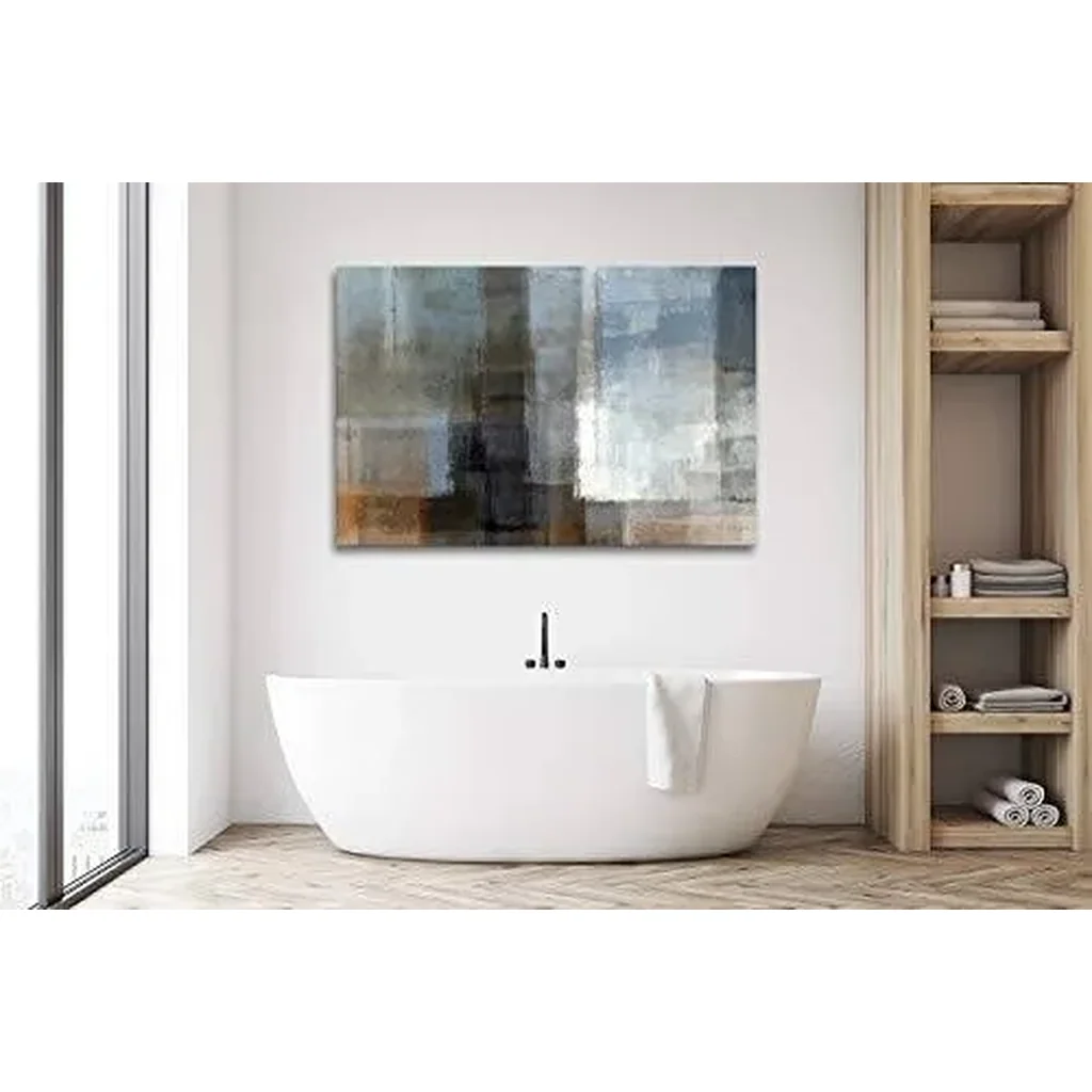 ALAYRA Canvas Prints Abstract Wall Art Print Paintings Grey and Brown Home Decor Stretched and Framed Ready to Hang for Living Room Bedroom and Office Home Kitchen Artwork 24x36inch 01 - Image 3