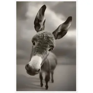 ALAYRA Canvas Prints Wall Art For Home and Office Wall Decoration Black And White Donkey Canvas Artwork Print Painting Picture Animal Modern Abstract Unframe Wall Art for Living Room Bedroom Kitchen 0