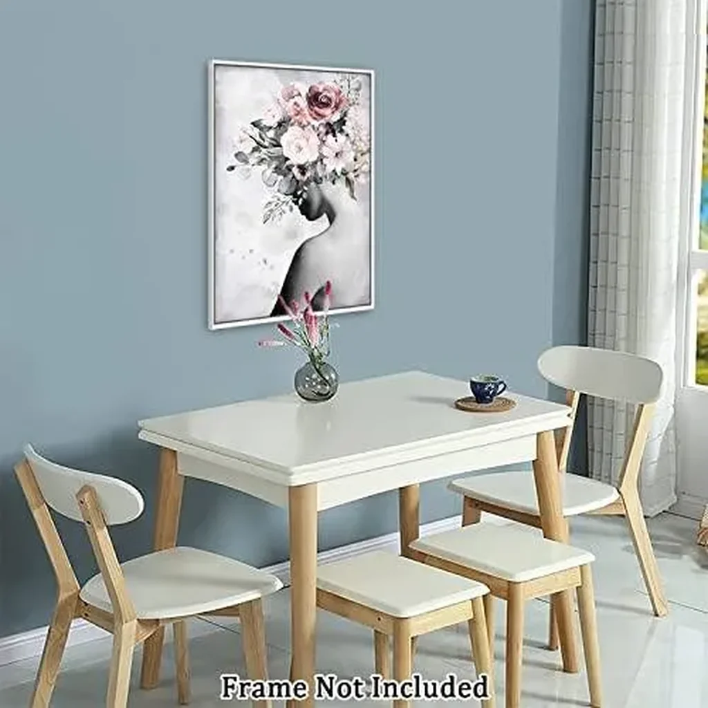 ALAYRA Canvas Prints Wall Art For Home and Office Wall Decoration Floral Woman Canvas Artwork Print Painting Picture Modern Modern Abstract Unframe Wall Art for Living Room Bedroom Kitchen 12x18inch 0 - Image 2