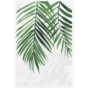 ALAYRA Canvas Prints Wall Art For Home and Office Wall Decoration Green Leaves Canvas Artwork Print Painting Picture Leaf Modern Abstract Unframe Wall Art for Living Room Bedroom Kitchen 12x18inch 01