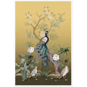 ALAYRA Canvas Prints Wall Art For Home and Office Wall Decoration Peacock And Tree Canvas Artwork Print Painting Picture Bird Modern Abstract Unframe Wall Art 50.8L x 3W cm 01