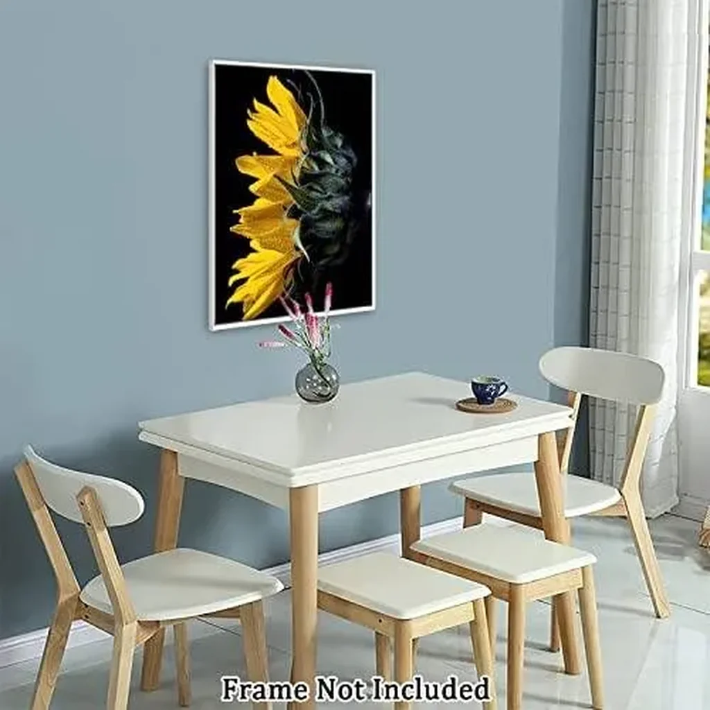 ALAYRA Canvas Prints Wall Art For Home and Office Wall Decoration Sunflower Side View Canvas Artwork Print Painting Picture Flower Modern Abstract Unframe Wall Art for Living Room Bedroom Kitchen 12x1 - Image 2