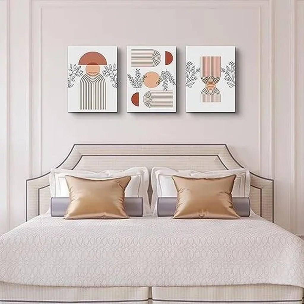 ALAYRA Canvas Wall Art - Boho & Minimalist Abstract Wall Decor for Bedroom, Living Room, Girl Room & Office - 3 Piece Set 01 - Image 4