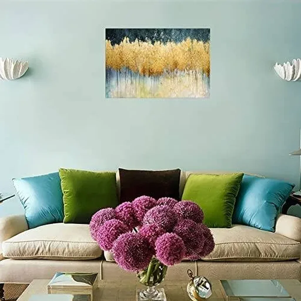 ALAYRA Canvas Wall Art Abstract Golden Forest Painting Modern Decor Abstract Canvas Prints for Living Room Bedroom Kitchen Home and Office Wall Decor 01 - Image 2