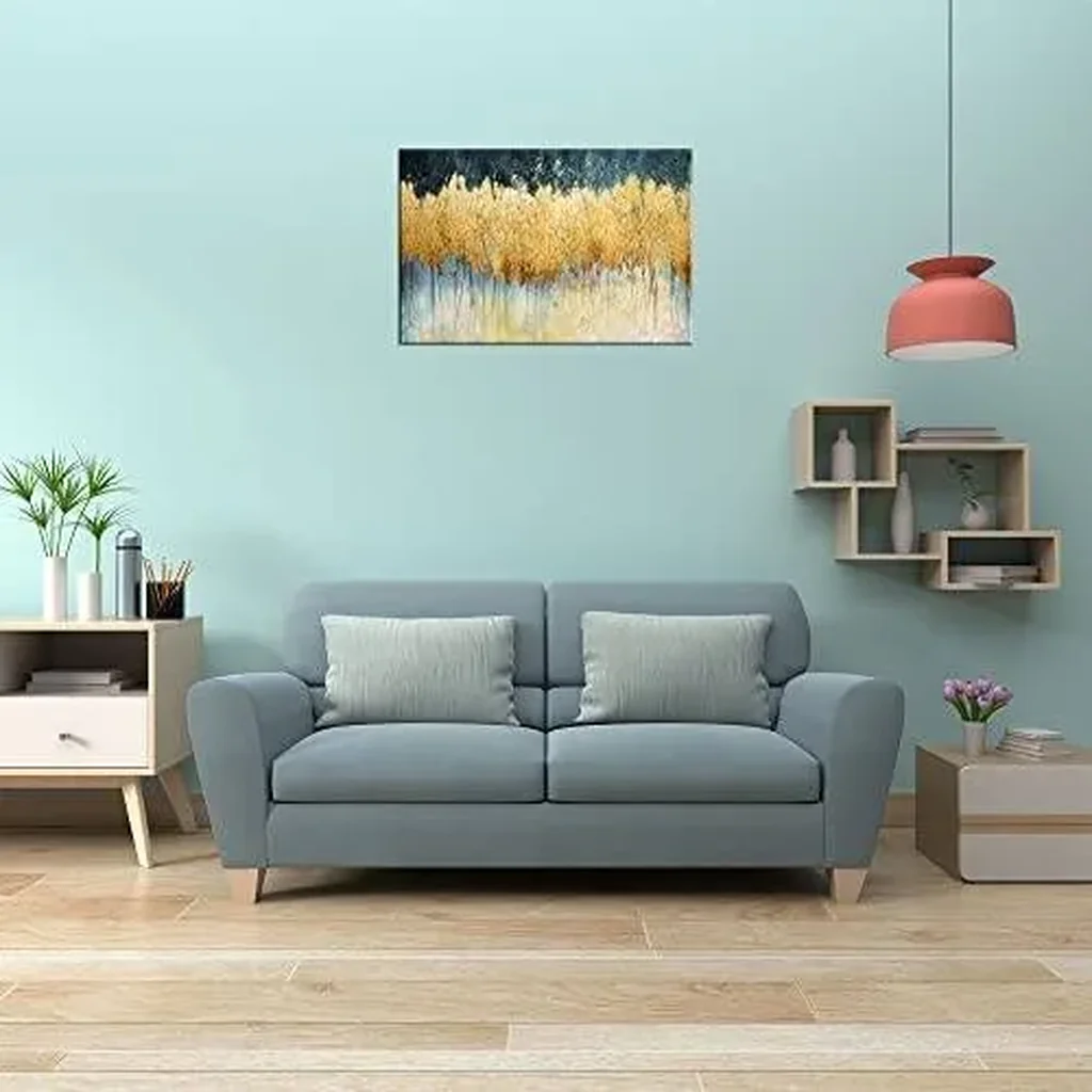 ALAYRA Canvas Wall Art Abstract Golden Forest Painting Modern Decor Abstract Canvas Prints for Living Room Bedroom Kitchen Home and Office Wall Decor 01 - Image 5