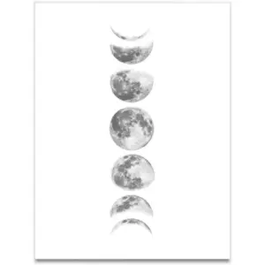 ALAYRA Canvas Wall Art Prints, Canvas Wall Art for Home Office Decorations Moon Phases Canvas Painting Rimless Paintings on Wall Art for Home Decorations(White 090-1) 01