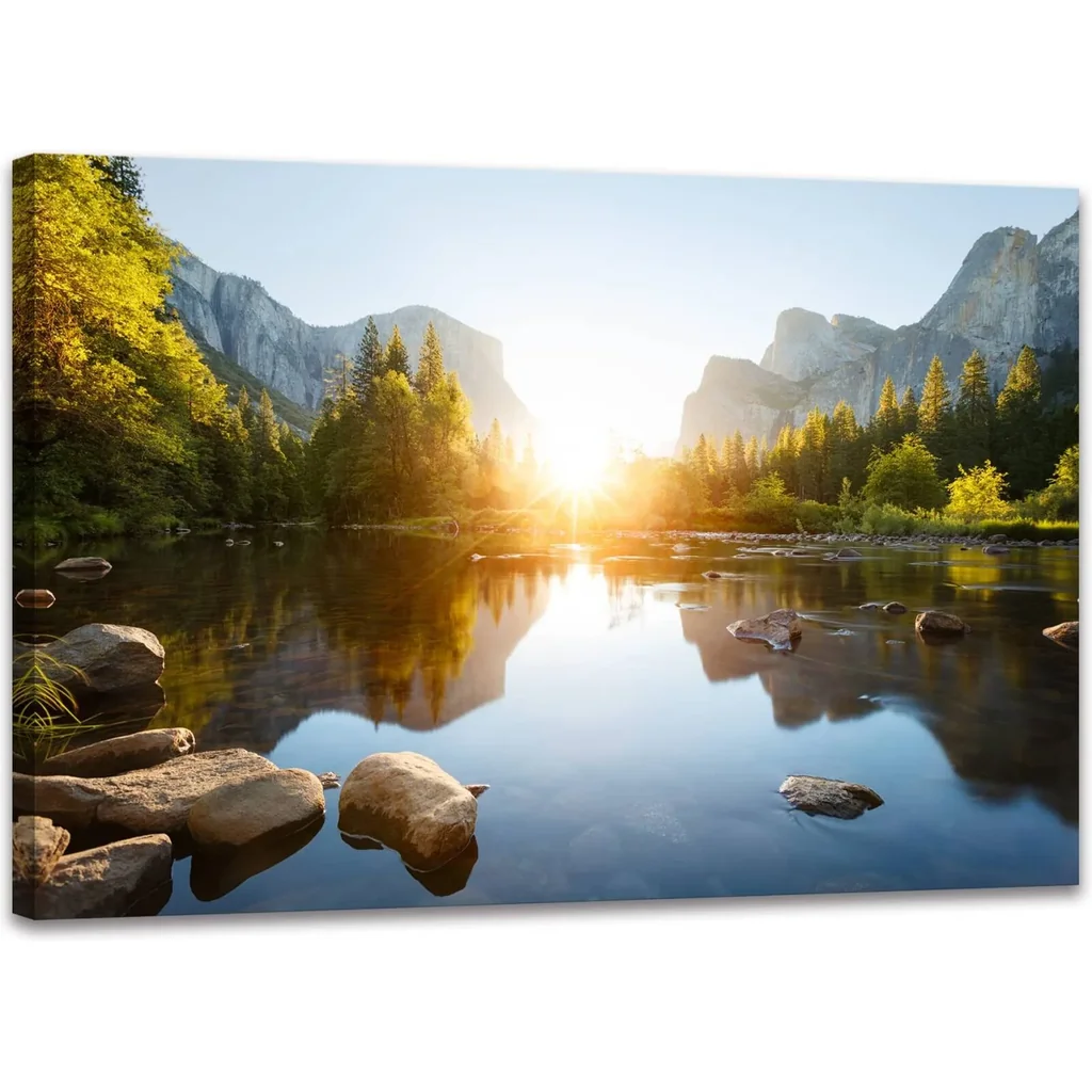 ALAYRA Canvas Wall Art Utah National Parks Yosemite Canvas Print Landscape Painting Artwork Framed Home Decor Nature Poster for Bedroom Ready to Hang(24x36 inch) 01