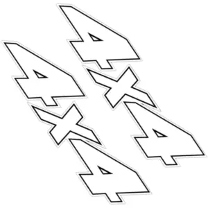 ALAYRA Car Decal 4 Pcs 4x4 Stickers Truck Decals ations Decals for Cars Automotive Stickers Car Wiper Decal Fjbiden Stickers for Sticker Laptop Decal Auto Decals Window White Pvc Wipers 01