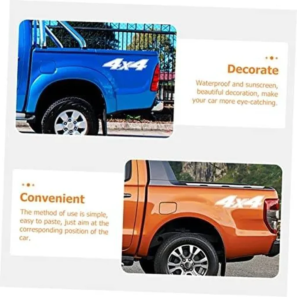 ALAYRA Car Decal 4 Pcs 4x4 Stickers Truck Decals ations Decals for Cars Automotive Stickers Car Wiper Decal Fjbiden Stickers for Sticker Laptop Decal Auto Decals Window White Pvc Wipers 01 - Image 3