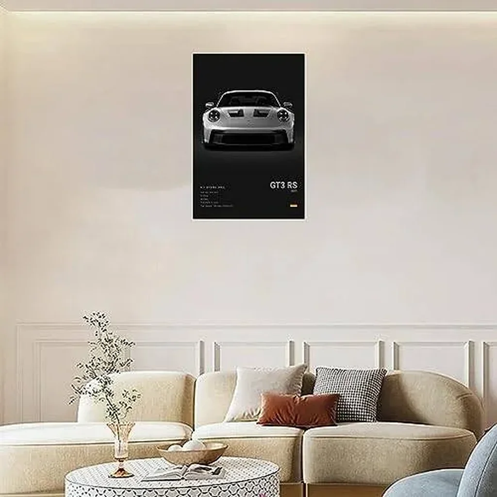 ALAYRA Car Poster 911 GT3RS Posters Racing Car Wall Art Vintage Car Posters For Men Car Art Prints 911 Canvas Framed Unframe-style 12x18inch(30x45cm) 02 - Image 3