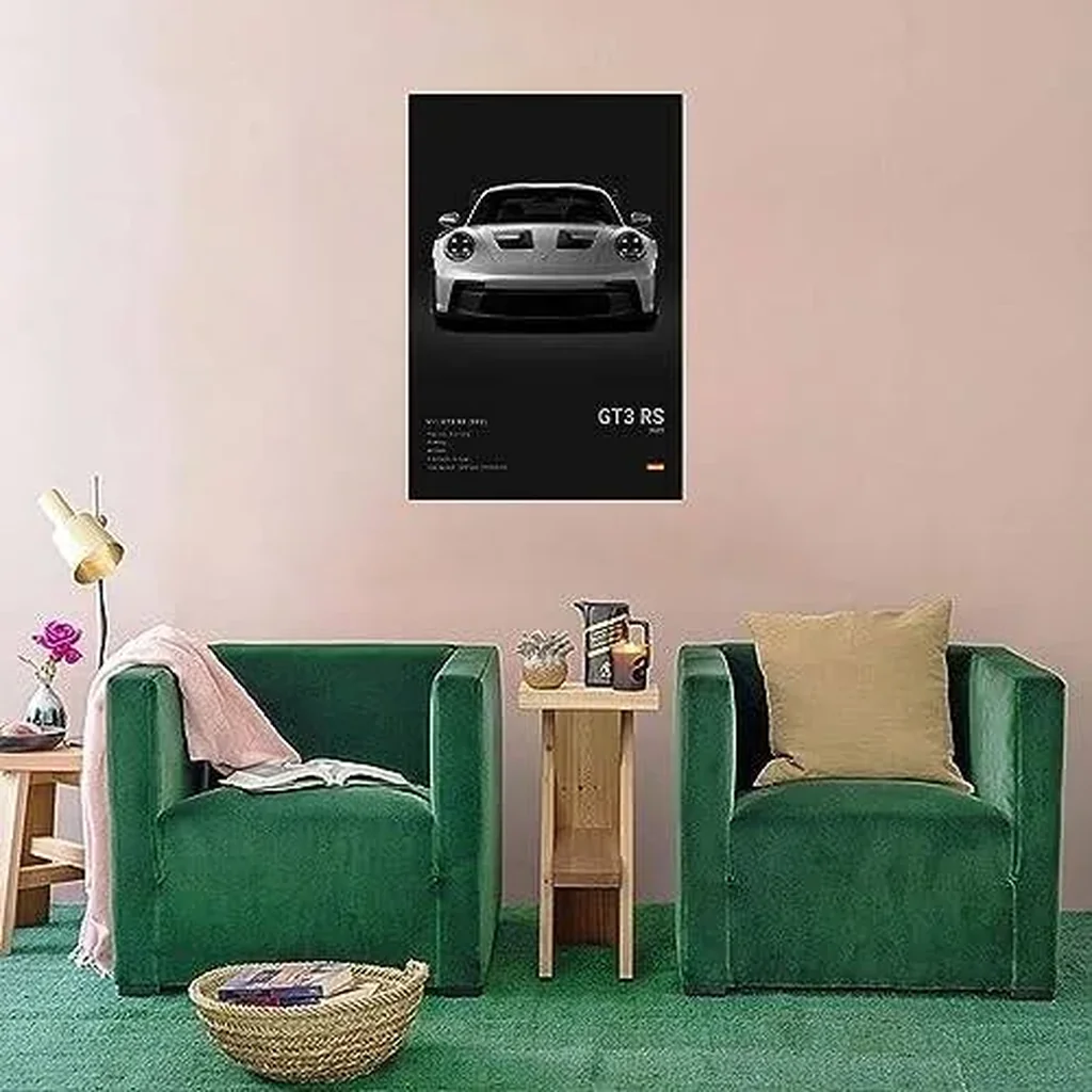 ALAYRA Car Poster 911 GT3RS Posters Racing Car Wall Art Vintage Car Posters For Men Car Art Prints 911 Canvas Framed Unframe-style 12x18inch(30x45cm) 02 - Image 4