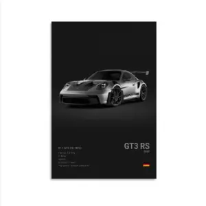 ALAYRA Car Poster 911 GT3RS Posters Racing Car Wall Art Vintage Car Posters For Men Car Art Prints 911 Canvas Framed Unframe-style 12x18inch(30x45cm) 04