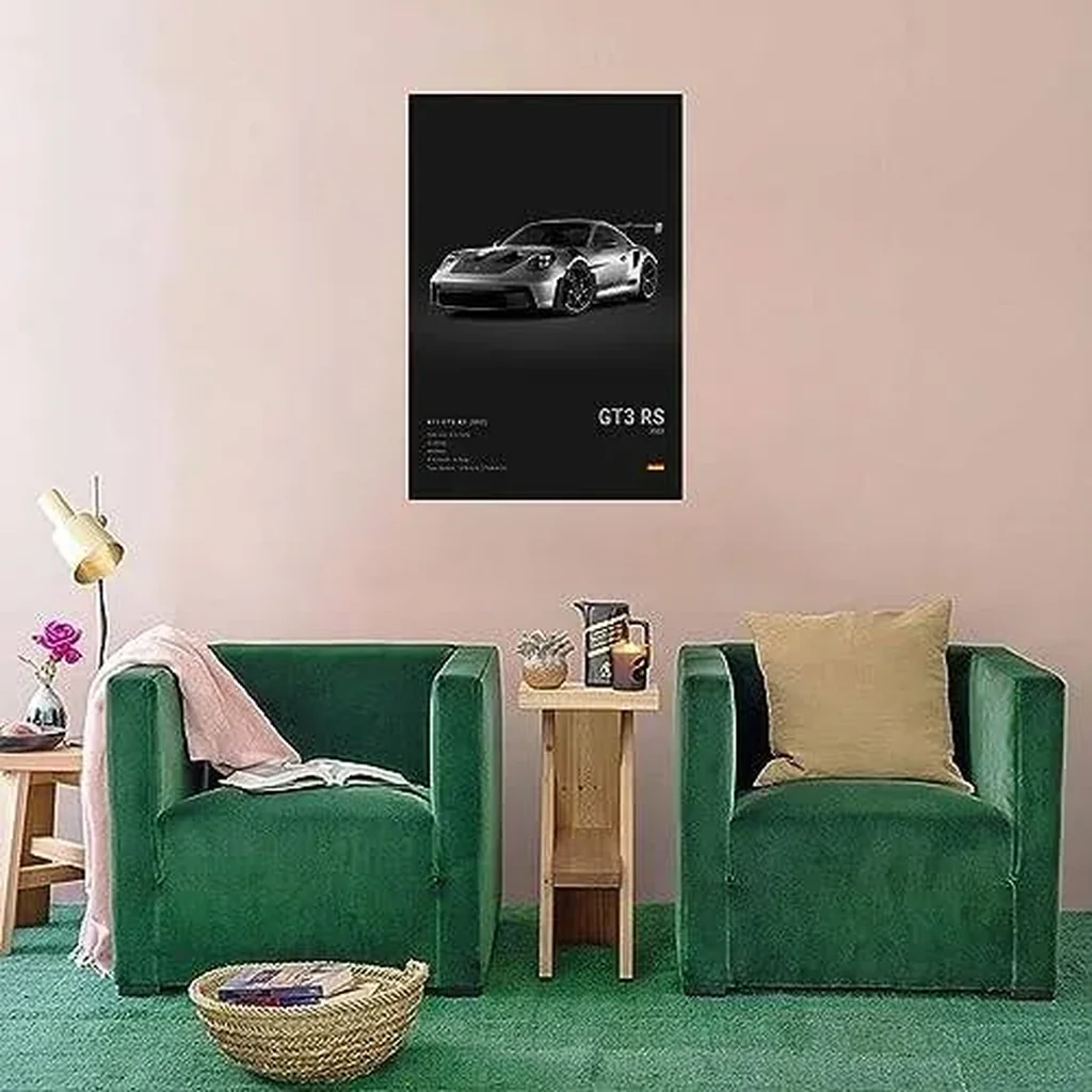 ALAYRA Car Poster 911 GT3RS Posters Racing Car Wall Art Vintage Car Posters For Men Car Art Prints 911 Canvas Framed Unframe-style 12x18inch(30x45cm) 04 - Image 3