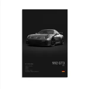 ALAYRA Car Poster 911 GT3RS Posters Racing Car Wall Art Vintage Car Posters For Men Car Art Prints 911 Canvas Framed Unframe-style 16x24inch(40x60cm) 01