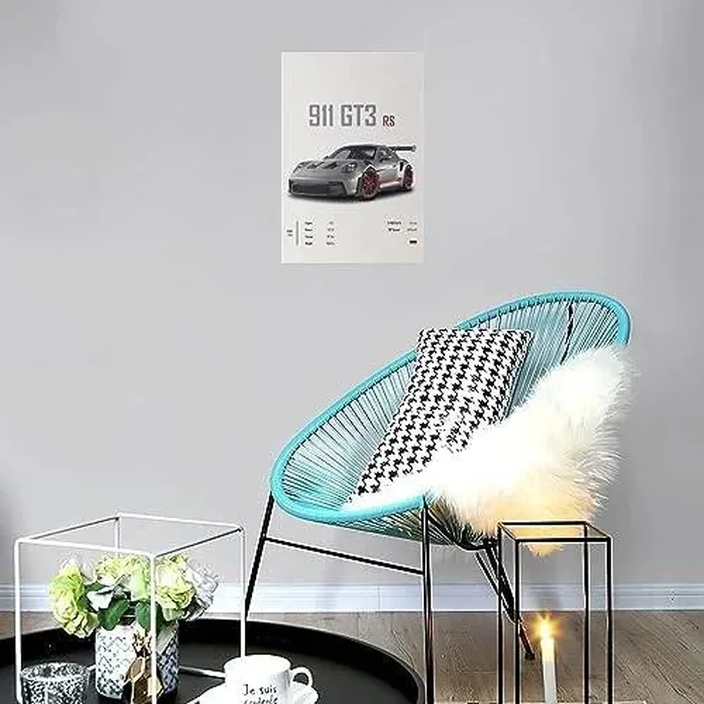 ALAYRA Car Poster 911 GT3RS Posters Racing Car Wall Art Vintage Car Posters For Men Car Art Prints 911 Canvas Framed Unframe-style 16x24inch(40x60cm) 03 - Image 2