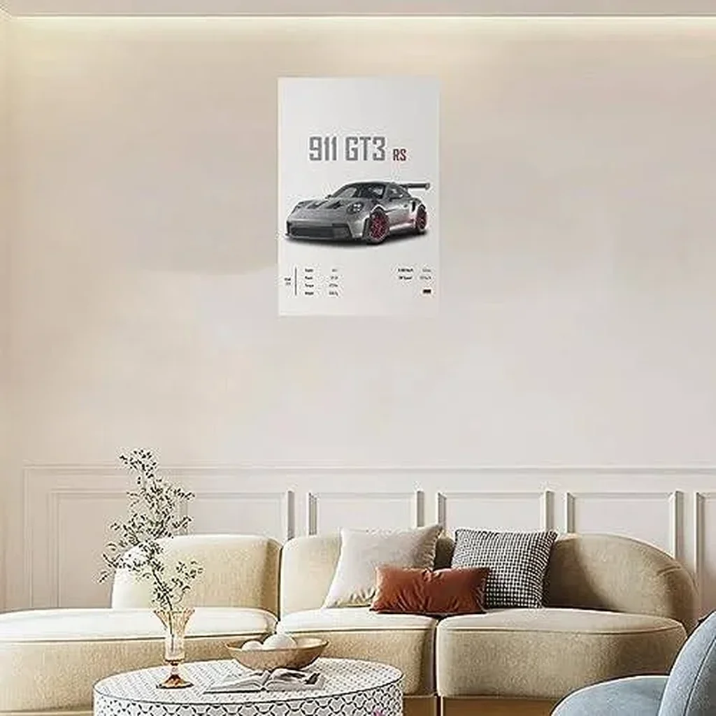 ALAYRA Car Poster 911 GT3RS Posters Racing Car Wall Art Vintage Car Posters For Men Car Art Prints 911 Canvas Framed Unframe-style 16x24inch(40x60cm) 03 - Image 3