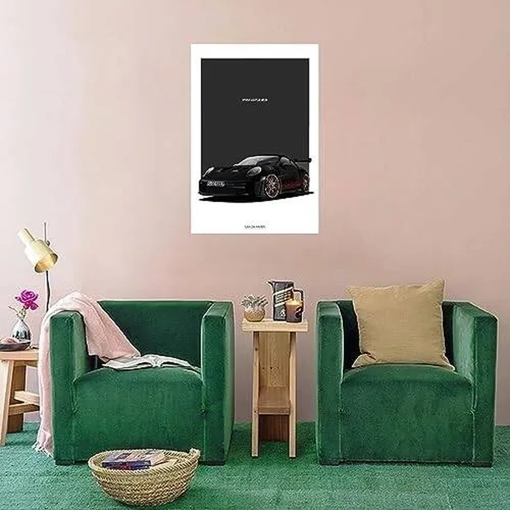 ALAYRA Car Poster 911 GT3RS Posters Racing Car Wall Art Vintage Car Posters For Men Car Art Prints 911 Canvas Framed Unframe-style 16x24inch(40x60cm) 05 - Image 4
