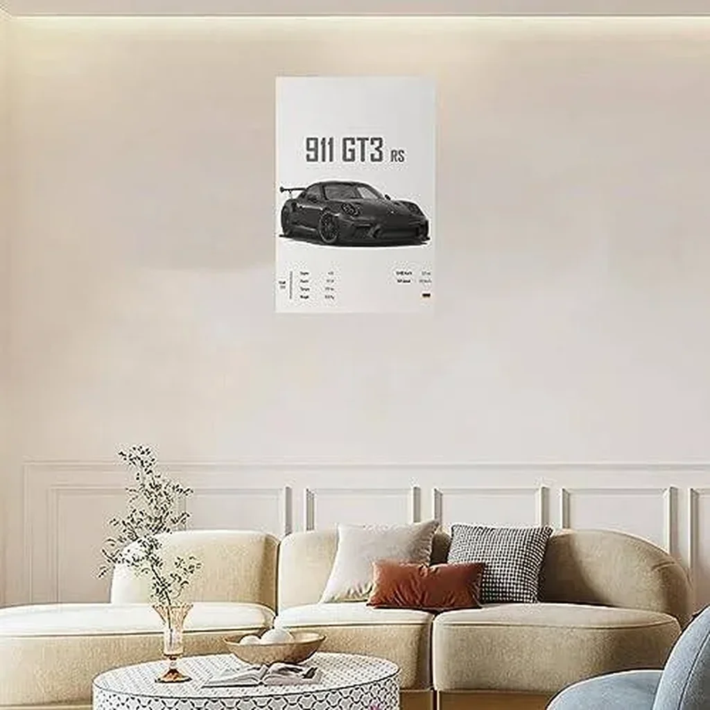 ALAYRA Car Poster 911 GT3RS Posters Racing Car Wall Art Vintage Car Posters For Men Car Art Prints 911 Canvas Framed Unframe-style 16x24inch(40x60cm) 06 - Image 2