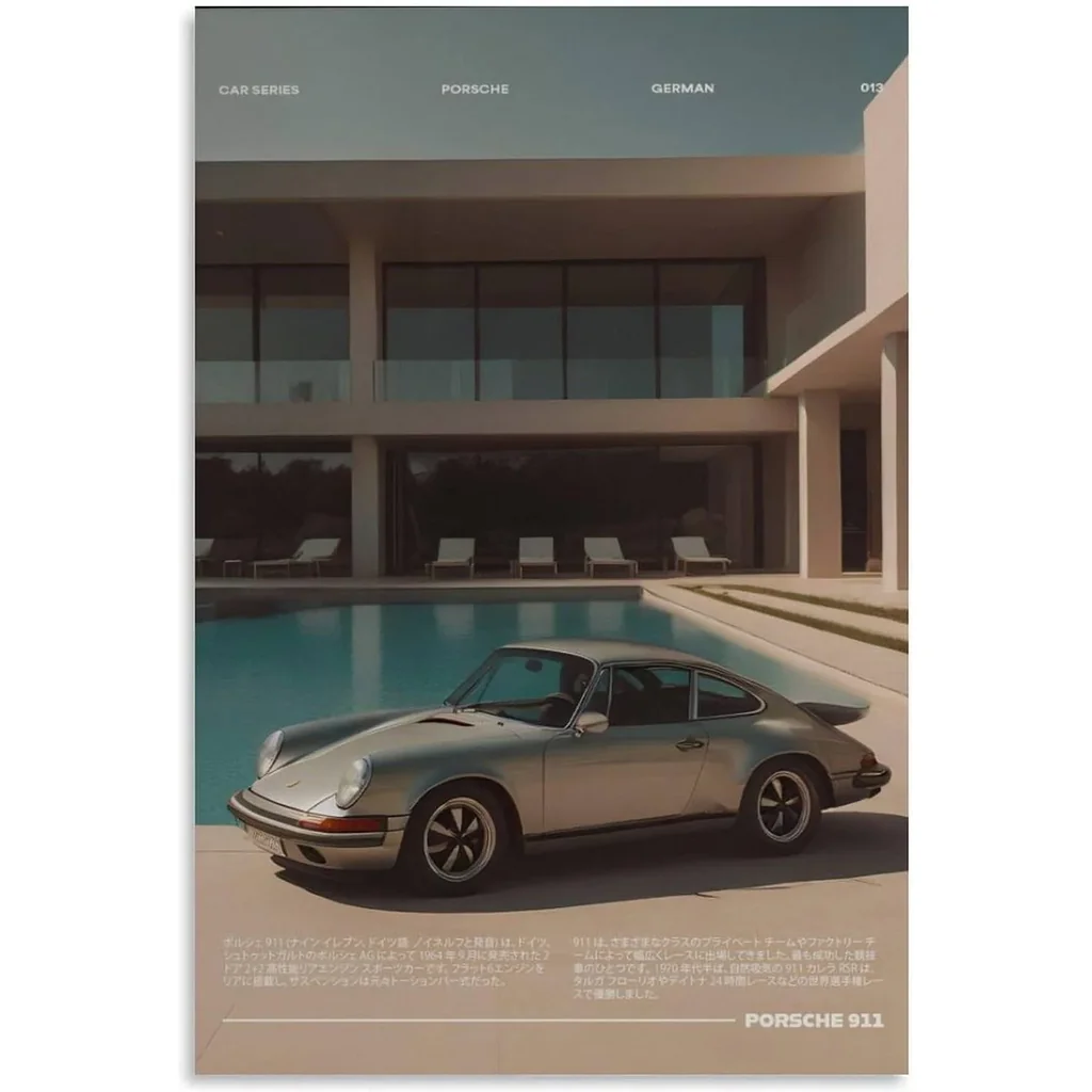 ALAYRA Car Poster 911 GT3RS Posters Vintage Racing Car Wall Art For Boys Bedroom Print Classic Supercar Canvas Decor Unframe-style 20x30inch(50x75cm) 01