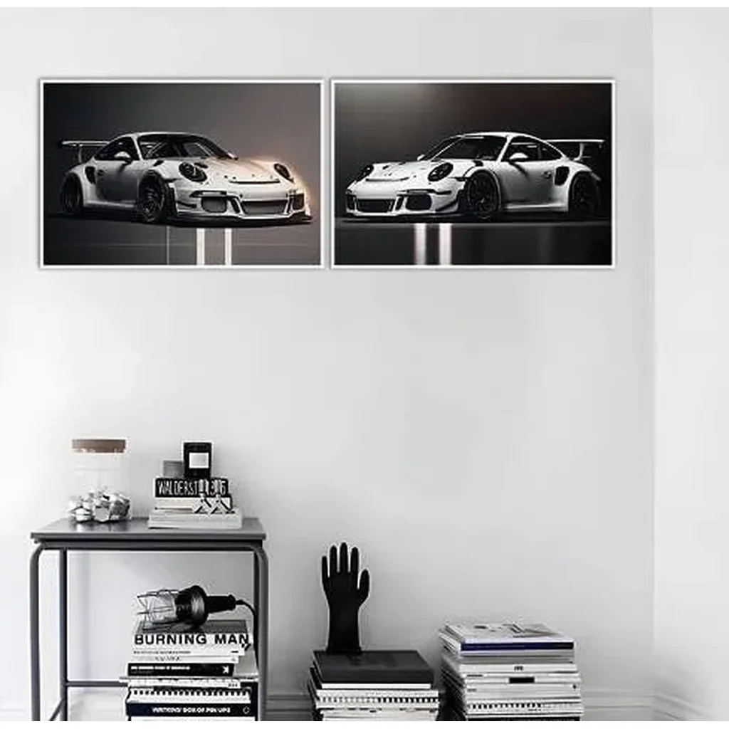 ALAYRA Car Poster Canvas Wall Art 911 GT Turbo Posters For Men Bedroom Aesthetics Decor (12x18, Unframed 06) 01 - Image 3