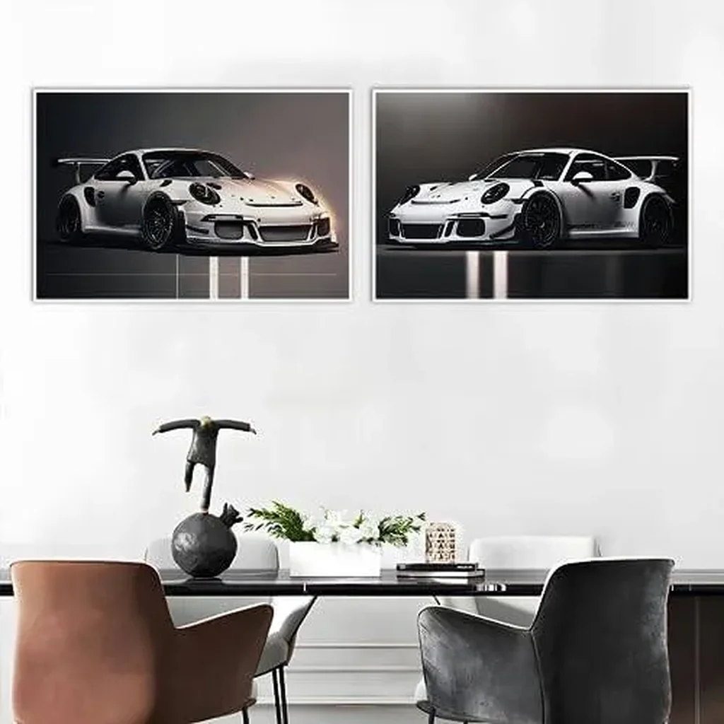 ALAYRA Car Poster Canvas Wall Art 911 GT Turbo Posters For Men Bedroom Aesthetics Decor (12x18, Unframed 06) 01 - Image 4