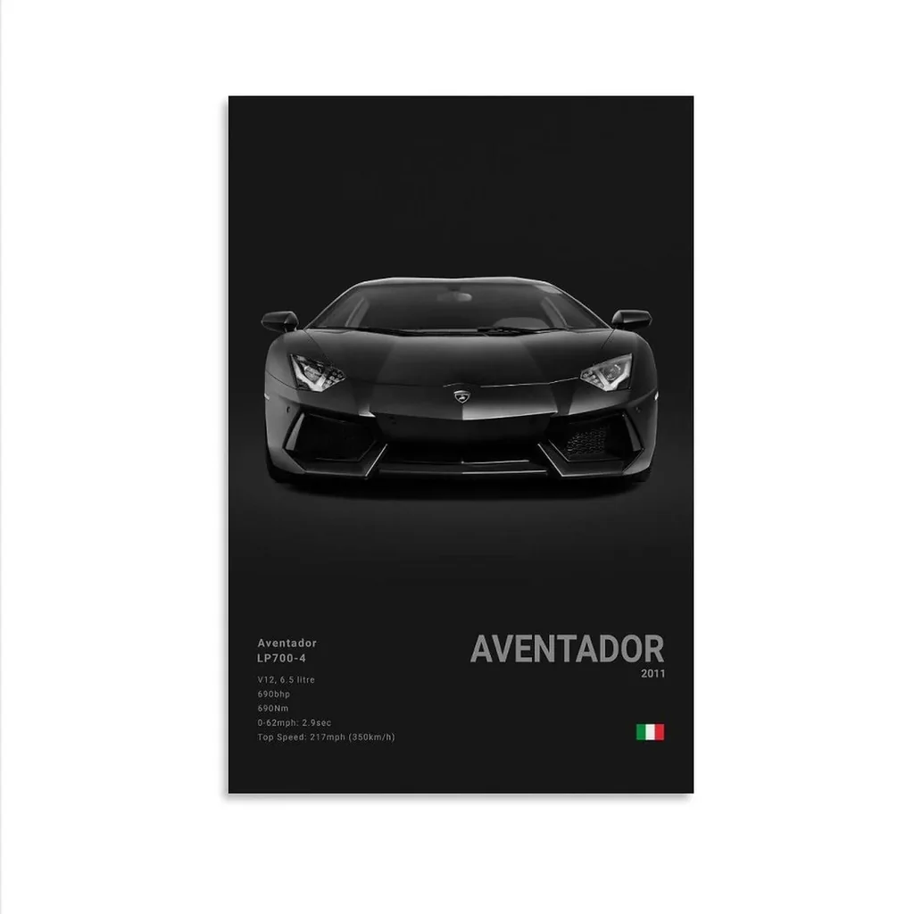 ALAYRA Car Poster Supercar Posters Car Wall Art Muscle Car Posters Car Canvas Wall Art Car Pictures Car Wall Decor Car Room Decor Unframe-style 16x24inch(40x60cm) 02
