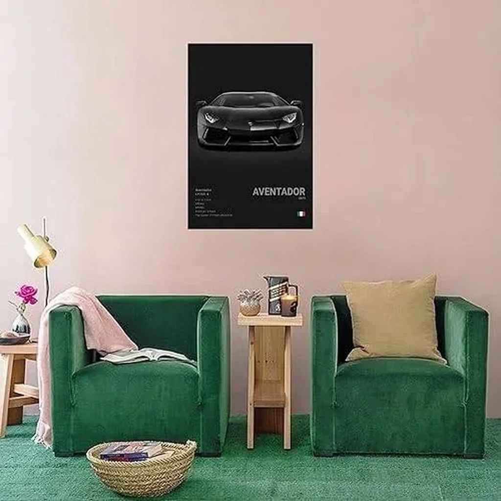 ALAYRA Car Poster Supercar Posters Car Wall Art Muscle Car Posters Car Canvas Wall Art Car Pictures Car Wall Decor Car Room Decor Unframe-style 16x24inch(40x60cm) 02 - Image 3