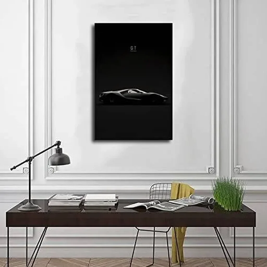 ALAYRA Car Poster Vintage Posters Car Canvas Prints Painting Canvas Wall Print for Living Room Home Decor Boy Gift Unframe-style 16x24inch(40x60cm) 01 - Image 2