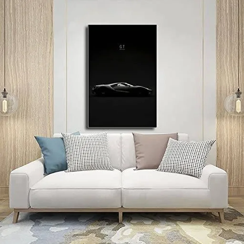 ALAYRA Car Poster Vintage Posters Car Canvas Prints Painting Canvas Wall Print for Living Room Home Decor Boy Gift Unframe-style 16x24inch(40x60cm) 01 - Image 4