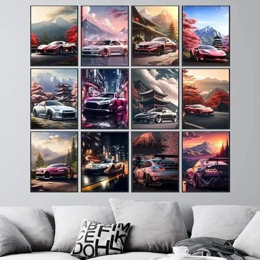 ALAYRA Car Poster, Car Room Decor, Exotic Car Posters For Bedroom, Car Wall Art, Car Wall Decor For Men Boys, Car Pictures, Car Art, Sports Car Posters for Boys Room, Car Decor for Room Unframed 8x10 - Image 3