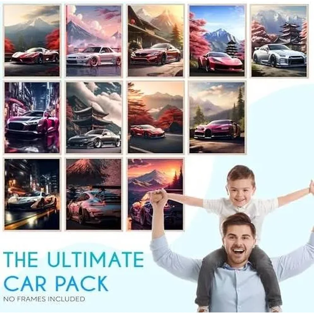 ALAYRA Car Poster, Car Room Decor, Exotic Car Posters For Bedroom, Car Wall Art, Car Wall Decor For Men Boys, Car Pictures, Car Art, Sports Car Posters for Boys Room, Car Decor for Room Unframed 8x10 - Image 4