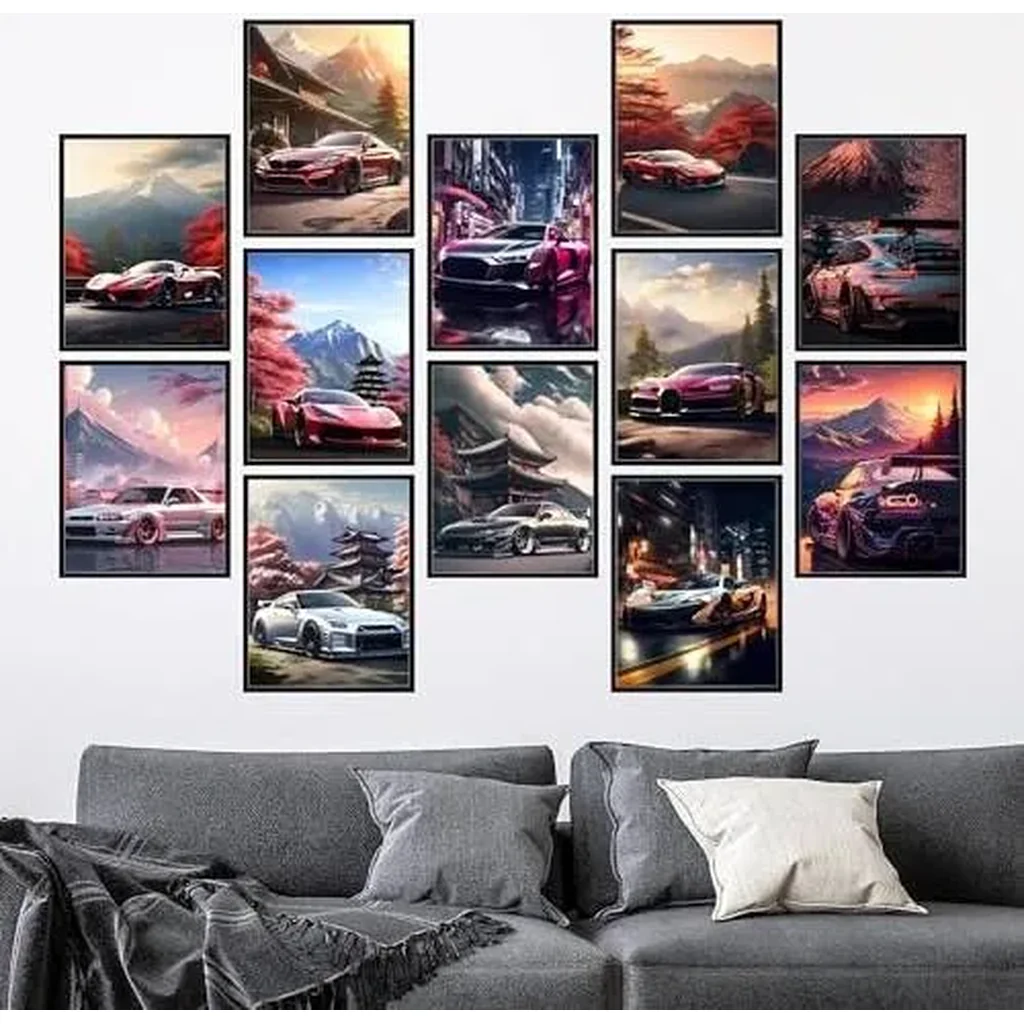 ALAYRA Car Poster, Car Room Decor, Exotic Car Posters For Bedroom, Car Wall Art, Car Wall Decor For Men Boys, Car Pictures, Car Art, Sports Car Posters for Boys Room, Car Decor for Room Unframed 8x10 - Image 5