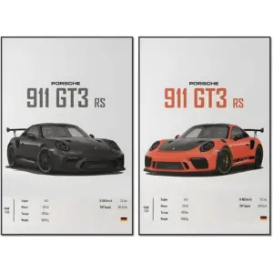 ALAYRA Car Posters Modern Canvas Wall Art For Men Boys Room Decor Black and White Sport Car Art Poster Prints Bedroom Livingroom Aesthetics Decoration (Black Red 02 Unframed 12x18x2) 01