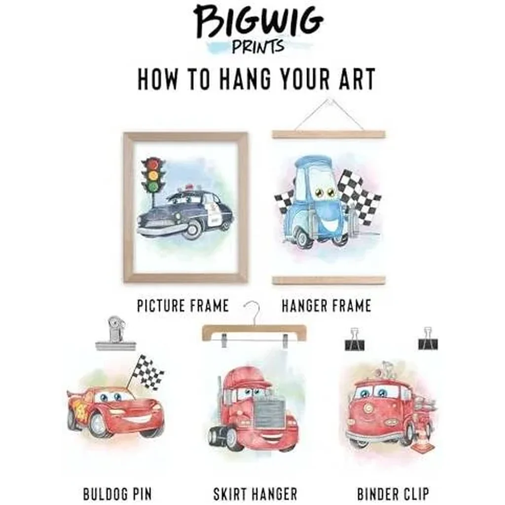 ALAYRA Cars Room Decor - Lightning McQueen Poster, Cars Movie - 6 Pack (8x10) Unframed 01 - Image 4