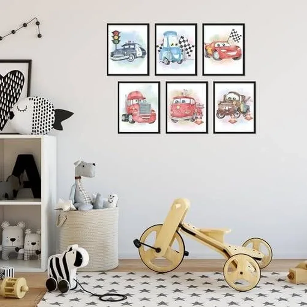 ALAYRA Cars Room Decor - Lightning McQueen Poster, Cars Movie - 6 Pack (8x10) Unframed 01 - Image 5