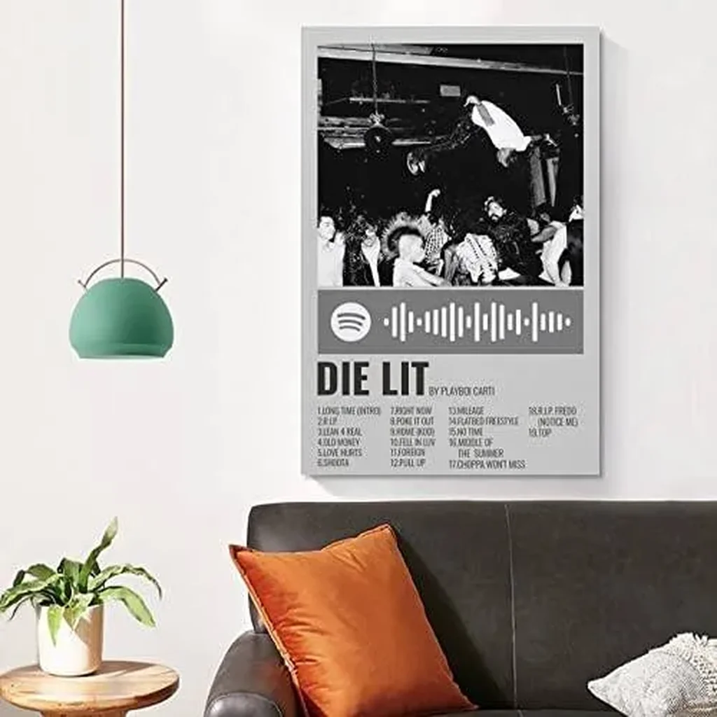 ALAYRA Carti Die Lit Posters & Prints on Canvas Wall Art Poster for Room Decor Unframe 12x18inch(30x45cm) 01 - Image 3