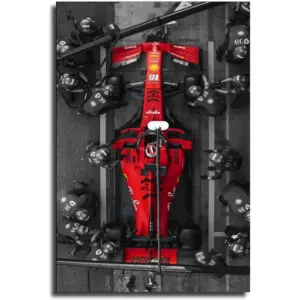 ALAYRA Charles Leclerc F1 Canvas Art Poster and Wall Art Picture Print Modern Family Bedroom Decor Posters 16x24inch(40x60cm) 01