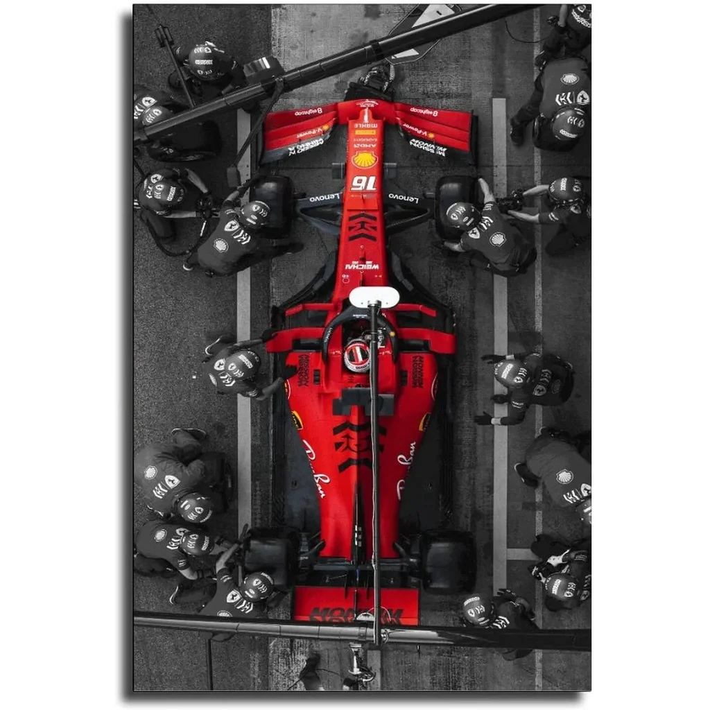 ALAYRA Charles Leclerc F1 Canvas Art Poster and Wall Art Picture Print Modern Family Bedroom Decor Posters 16x24inch(40x60cm) 01