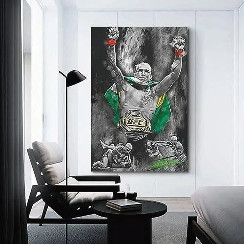 ALAYRA Charles Oliveira Poster Canvas Print Art For Office Room Aesthetic Decoration. Unframe-style-1, 12x18inch(30x45cm) 01 - Image 2