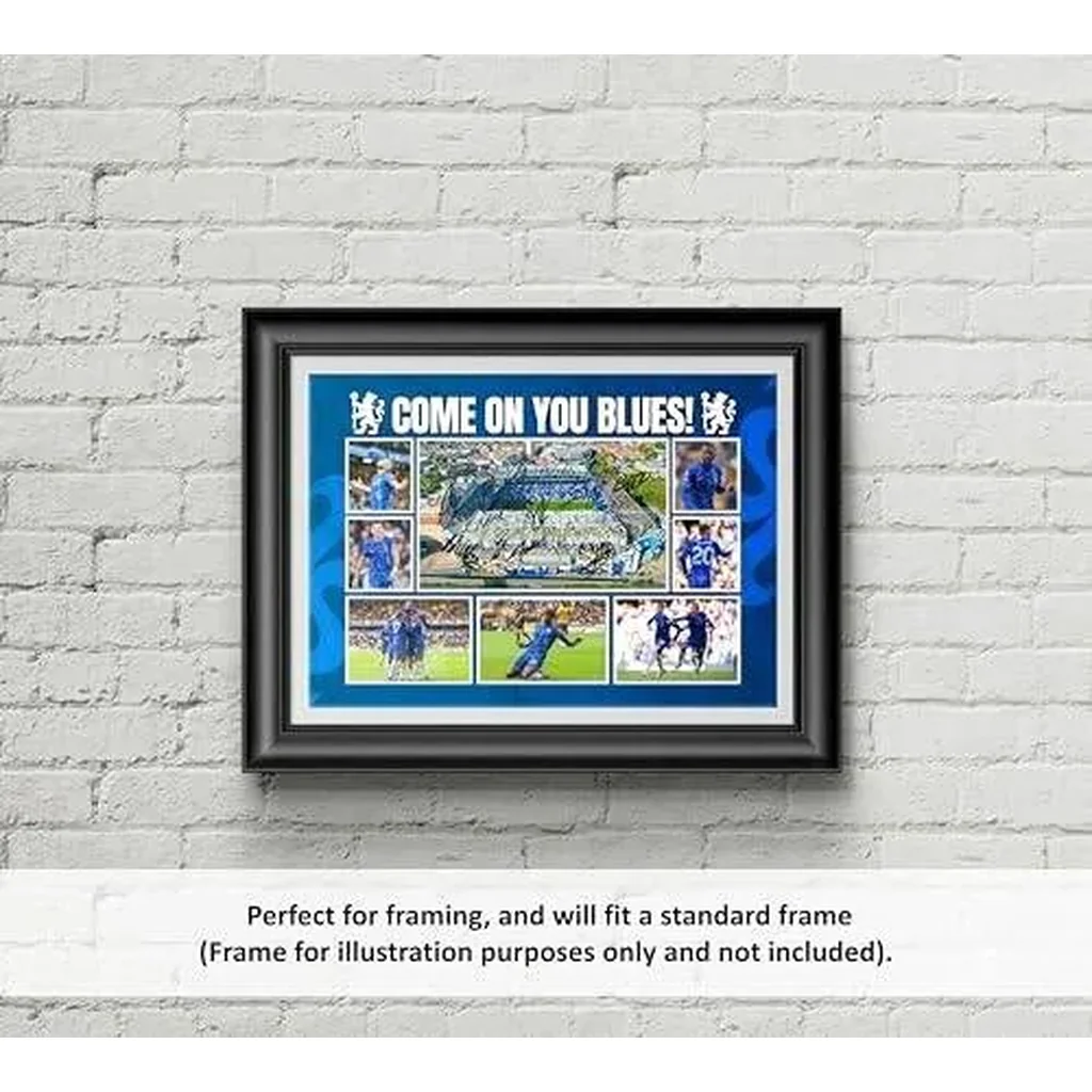 ALAYRA Chelsea ' Come On You Blues ' 2024/5 Team Football Players Multi Signed A4 Montage Photo Print Which Would Make A Great Gift For Any Fan. 01 - Image 2