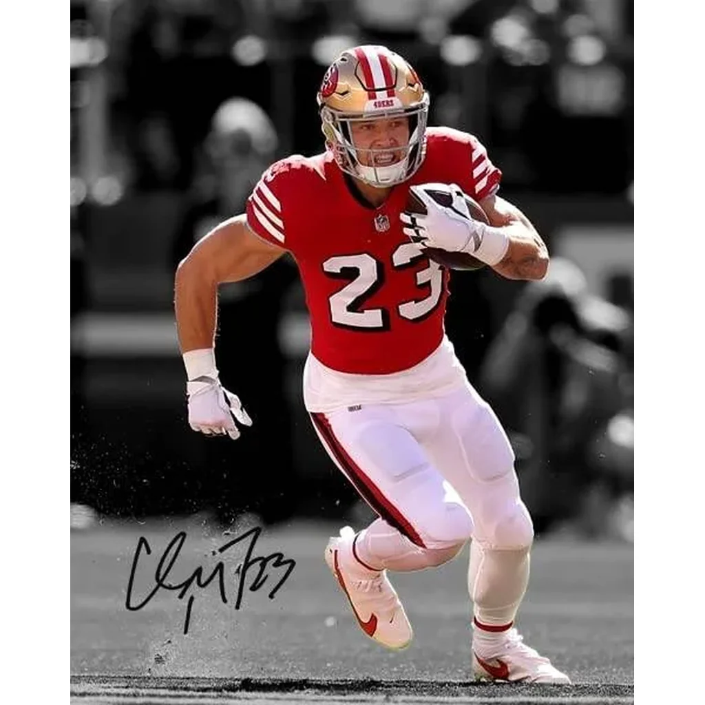 ALAYRA Christian McCaffrey Epic Rush Signed Photo Autograph Print Wall Art Home Decor 01
