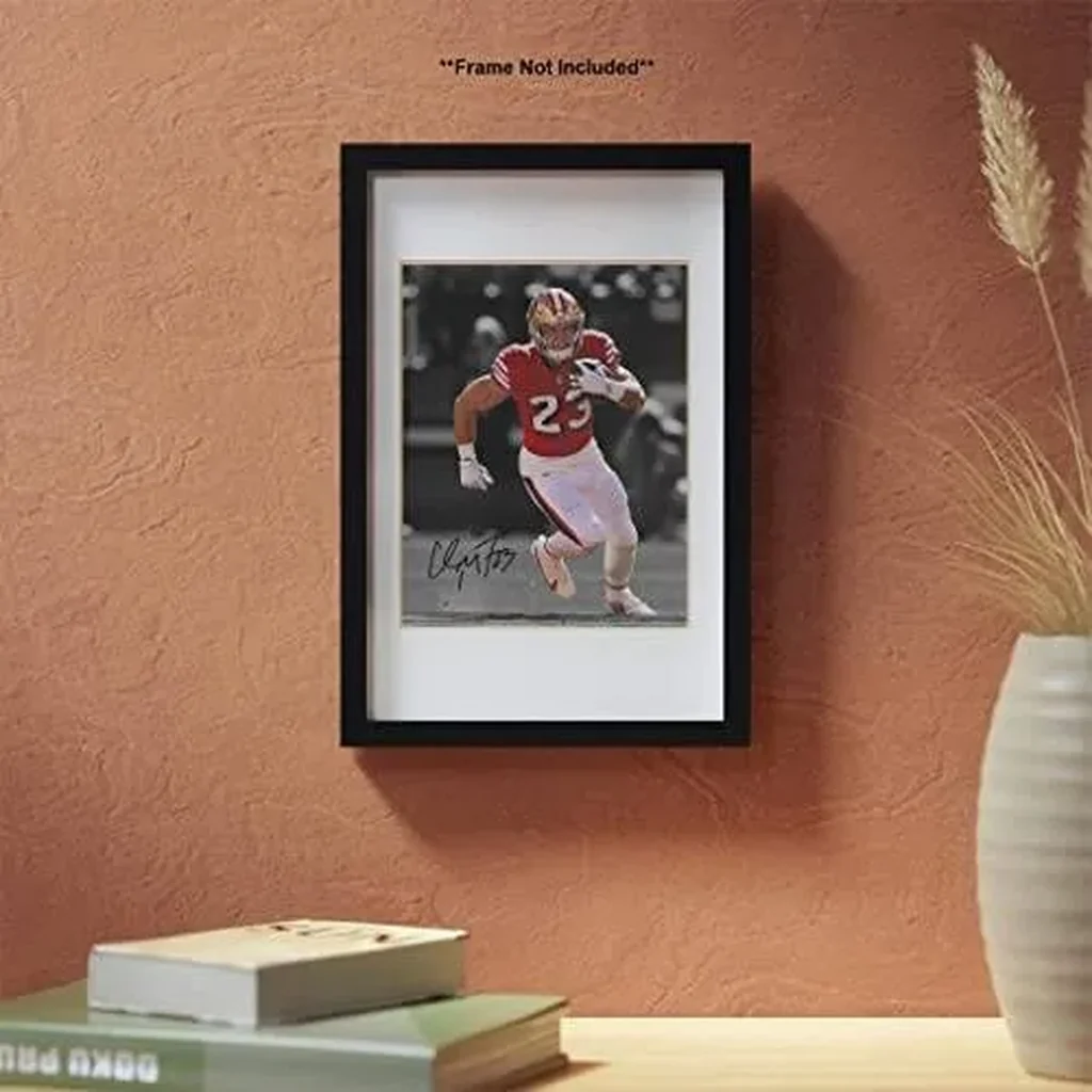 ALAYRA Christian McCaffrey Epic Rush Signed Photo Autograph Print Wall Art Home Decor 01 - Image 3