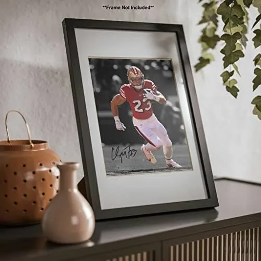 ALAYRA Christian McCaffrey Epic Rush Signed Photo Autograph Print Wall Art Home Decor 01 - Image 4