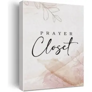 ALAYRA Christianity Canvas Print Decor Prayer Closet Wall Painting Modern Home Posters Artwork Decoration 12X15 (Framed) 01